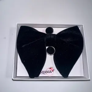Oversized luxury double bow tie