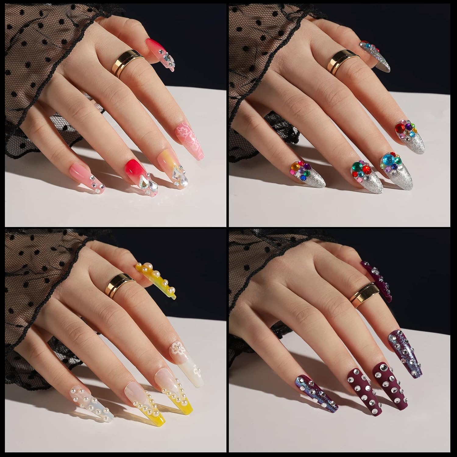 Limited Halloween Sale: Self-Adhesive Face Gems and Pearls,Perfect for Makeup, Festival Jewels, Rhinestone Stickers, Glitter Cosmetic Glitter Cosmetic