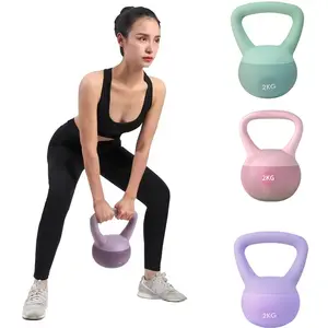 Women's kettlebell weighing 4.4 pounds, wide grip kettlebell, strength training kettlebell, soft kettlebell for strength training, sports equipment fitness kettlebell for full body workout and weight training, enhancing the hips.