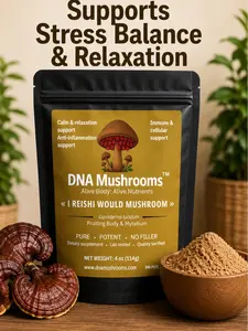 Reishi Mushroom- Support Stress Balance, natural REST Support Hormonal Imbalance, calming evening routine and may help support relaxation, stress balance, and overall wellness, high quality ingredients, PURE, POTENT, No fillers, no additives