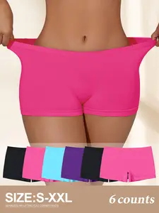 Women's Seamless Safety Pants, One-Piece Anti-Exposure Underwear, Slim-Fit Four-Corner Panties, All Seasons Comfortable Fit, Breathable Seamless Knicker