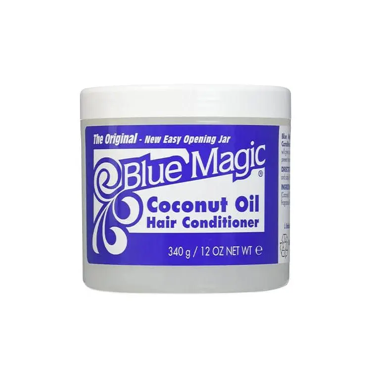 Blue Magic Unisex Aloe-Enriched Coconut Oil Daily Silky Conditioner - 12 oz Haircare Solution for Dry Hair, Moisture Boost, Damage Prevention, All Natural Ingredients, Hydrating, Natural Oils, No Heat Cap Needed, Shine