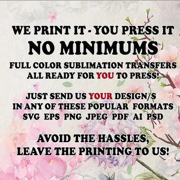 CS- CUSTOM Sublimation Transfer