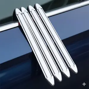 Universal Car body side molding 4-Piece Set; anti-Impact scratch-Resistant Weatherproof Door Edge guards, Bumper & Fender Trim Protection, Easy Install zero damage tpr durable Automotive Trim accessories