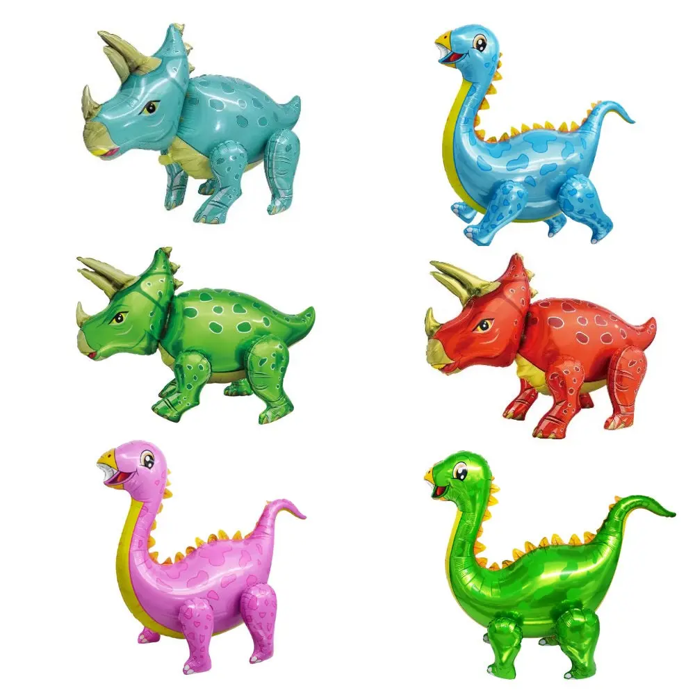 Walking Dinosaur Balloon Set – Jumbo Foil Party Decor (6-Piece Set)