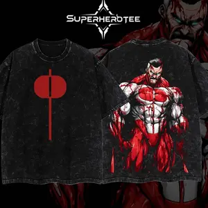 [ superhero tee ] Omni Man v3 Invincible Retro Vintage Menswear Gift movie fans Top Apparel Classic Oversized Seamless Simple Straight Man Clothes Cotton designer shirts, graphic tees, men gifts, ,Graphic Streetwear T-shirt tees  good tshirt DRM