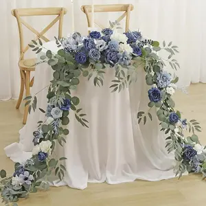 Wedding Arch Garland Artificial Flowers with Rose and Eucalyptus Leaves for Ceremony Backdrop Party Home Wall Decoration