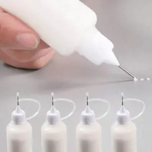 1/3pcs 30ML Empty Glue Bottle with Needle Precision Tip, Refillable Liquid Dispensing Bottle, Easy-Squeeze Applicator for Paper Quilling DIY Craft School Projects School Stationery Supplies