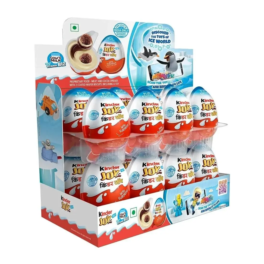 Kinder Joy Eggs - Children's Ambient Snack with Sweet Cream, Chocolatey Wafers, Malt Extract, Sheanut and Sunflower Ingredients, Wheat Starch - 2.1 oz - 6 Count