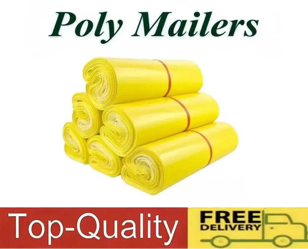 Yellow Poly Mailers Shipping Mailing Packaging Plastic Envelope Self Sealing Bag