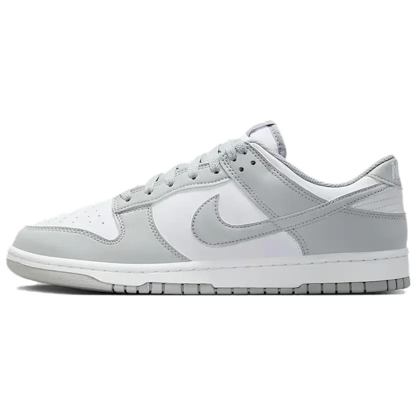 Nike Dunk Low 'Light Smoke Grey' Classic Low-Top Sports Sneaker - Men's, Medium Width, US M 9, Unisex, Comfortable, Stylish Casual Wear Footwear for Sports & Outdoor Activities, True Size