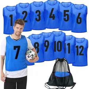 12 Pack Team Pinnies Scrimmage Vests Practice Jersey for Men Pennies for  Soccer Jerseys for Adult Youth