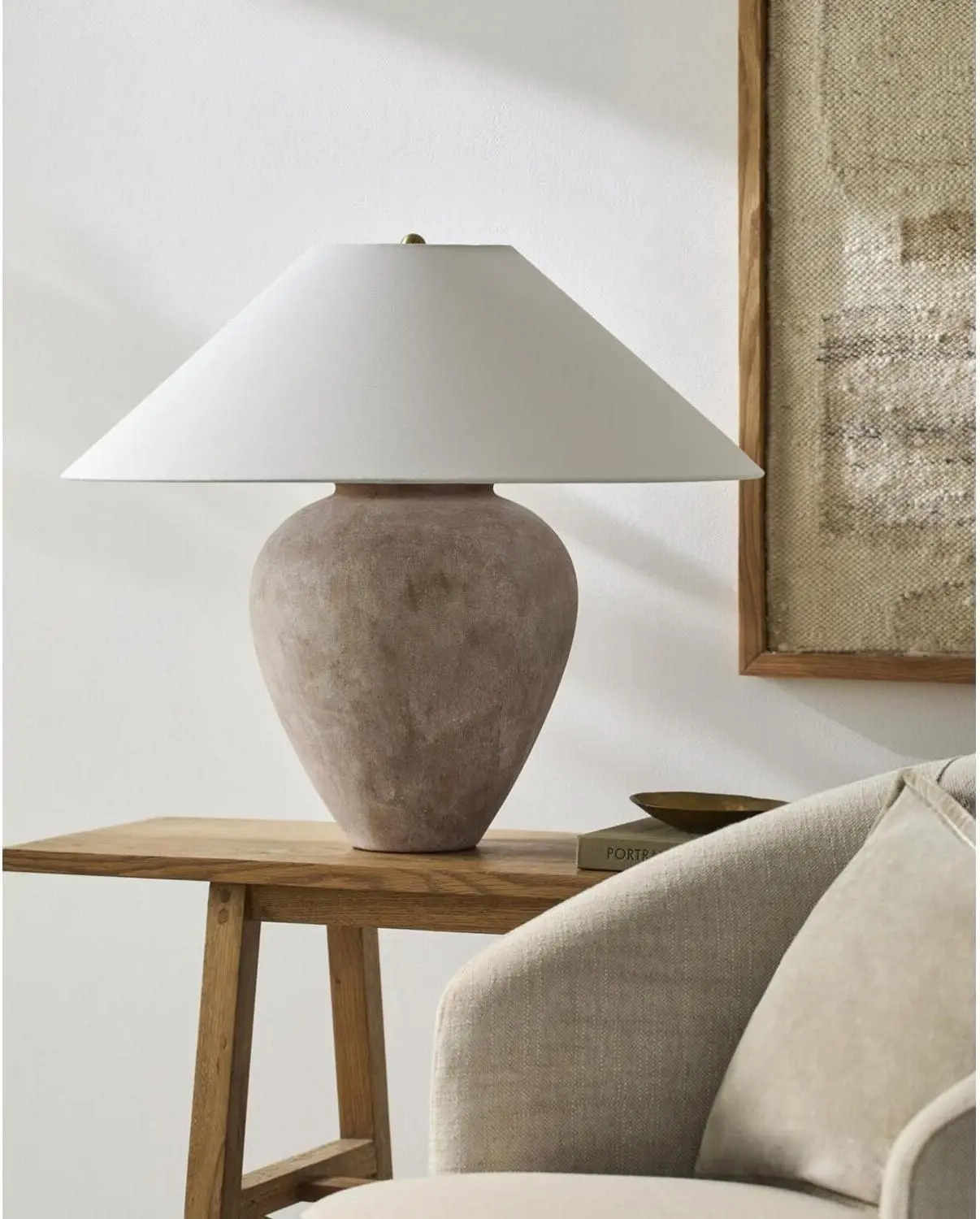 Livabliss x Galey Alix Camden Ford Traditional Table Lamp, Taupe