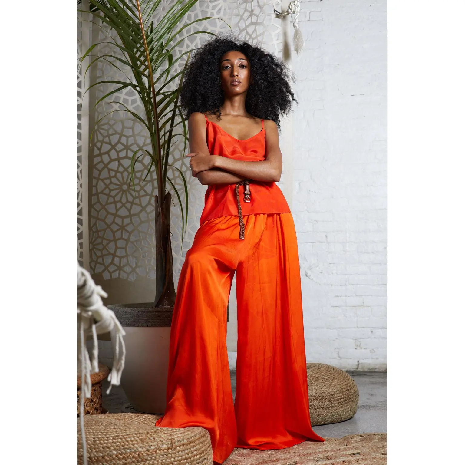 Silk Mango Palazzo Pant