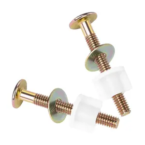 Universal 2 Count Toilet Seat Screws Replacement Kit with Metal Washers & Plastic Nuts, Includes Toilet Lid Screws for Fixing Top Toilet Seat