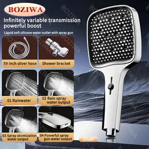 BOZIWA Modern Shower Head with Durable Construction Easy Installation Compatible with Most Systems for Efficient Water Distribution