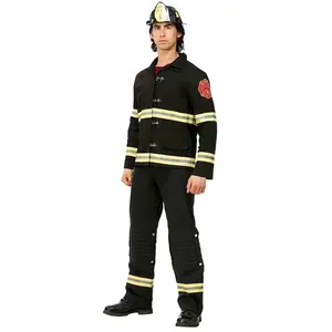 Men's Black Uniform Firefighter Costume
