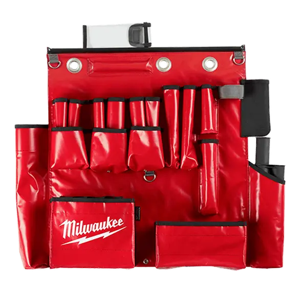 Milwaukee 48-22-8290 Linemen's Aerial Tool Apron, Durable Tool Pouch, Puncture-Safe Organizer with Flood Light Pocket for Home Supplies Use