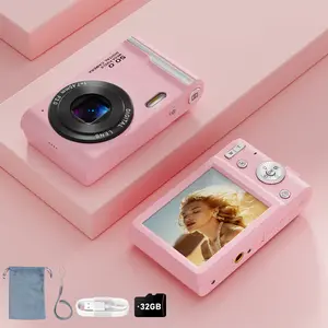 HD Digital Camera, UHD 4K Digital Camera with 32GB Memory Card, 50 Megapixel 16x Digital Zoom Digital Camera, Shake Proof Portable YouTube Compact Point and Shoot Camera summerwins
