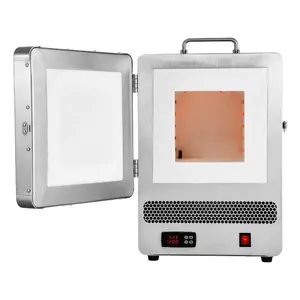 VEVOR Tabletop Kiln Melter, 1500W Electric Kiln, 2192 Max Temperature, Precise Control, Stainless Steel, Gold Melting Furnace for Wax Casting, Clay DIY, Metal Tempering, Glazing on Pottery, Silver