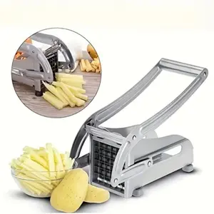 【TikTok Top Seller】Stainless Steel French Slicer,Cutter with 2 Blades for Potatoes, Carrots & Cucumbers, Easy Manual Fry Cutter for Home Use, Air Fryer Mate Hot Summer Favorite