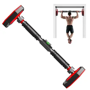 Pull Up Bar for Doorway With a leveling tool, 25.5“-39.4” Adjustable Doorframe Pullup Bars, Portable Strength Training Pull-up Bars without Screws, Max 440lbs,  Door Frame Pullups for Adults, Kids