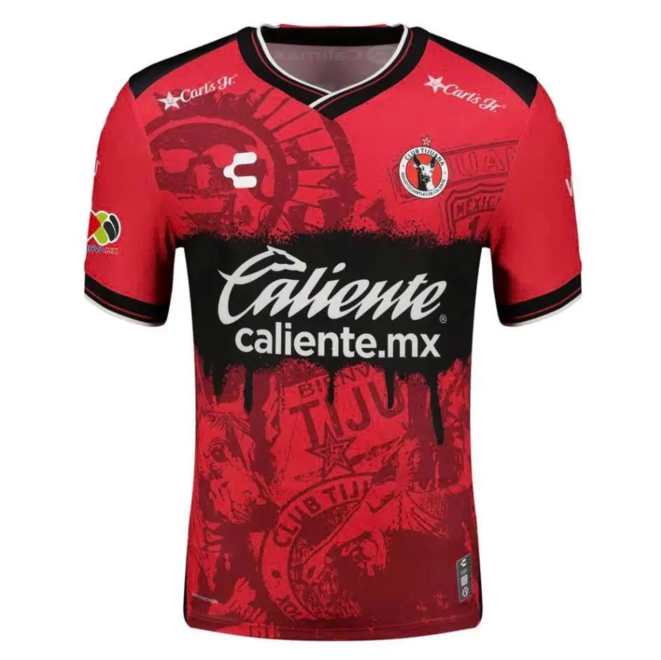 Club Tijuana Xolos Home Jersey 25/26 – Liga MX Soccer Shirt for Men & Women, Red Football Fan Jersey, Match Day Apparel, Gift for Xolos Supporters