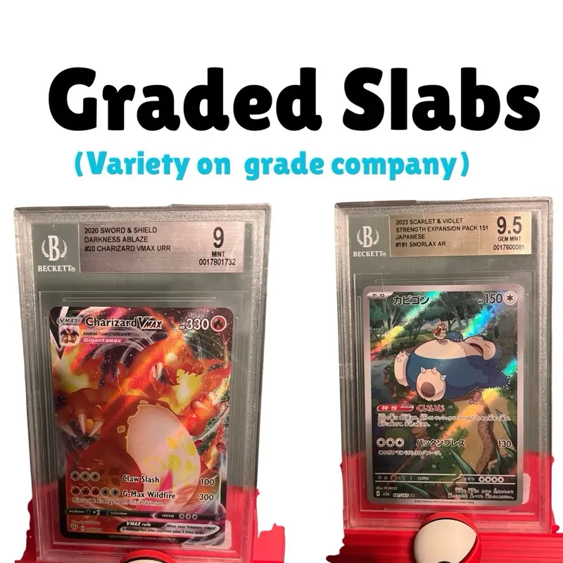 Graded Pokemon Slabs (variety of grading companies)
