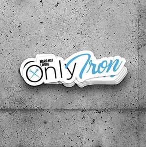 Only Iron Stickers, Lineman Sticker, Hard Hat Stickers, Blue collar Sticker, Hard Hat Stickers For Men