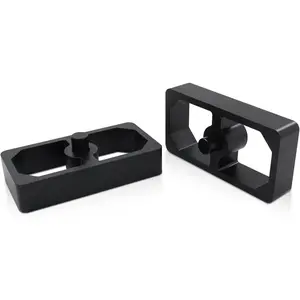 1 Inch Universal Billet Aluminum Leaf Spring Lowering Block Kit for Ride Height Adjustment 2 Pack Black