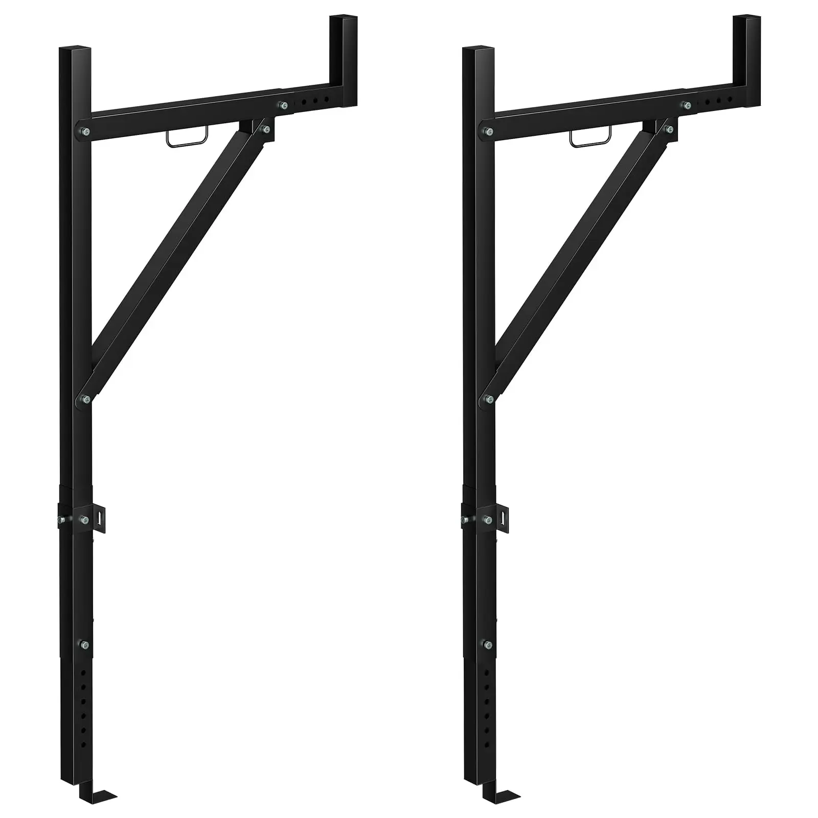 GARVEE Ladder Rack for Trucks & Trailers,44.5"-49.5" Adjustable Height,Extendable Truck Ladder Rack, 250 lbs Capacity Steel Ladder Rack, Heavy Duty Truck Bed Rack for Kayak, Surfboard, Lumber,Ladder
