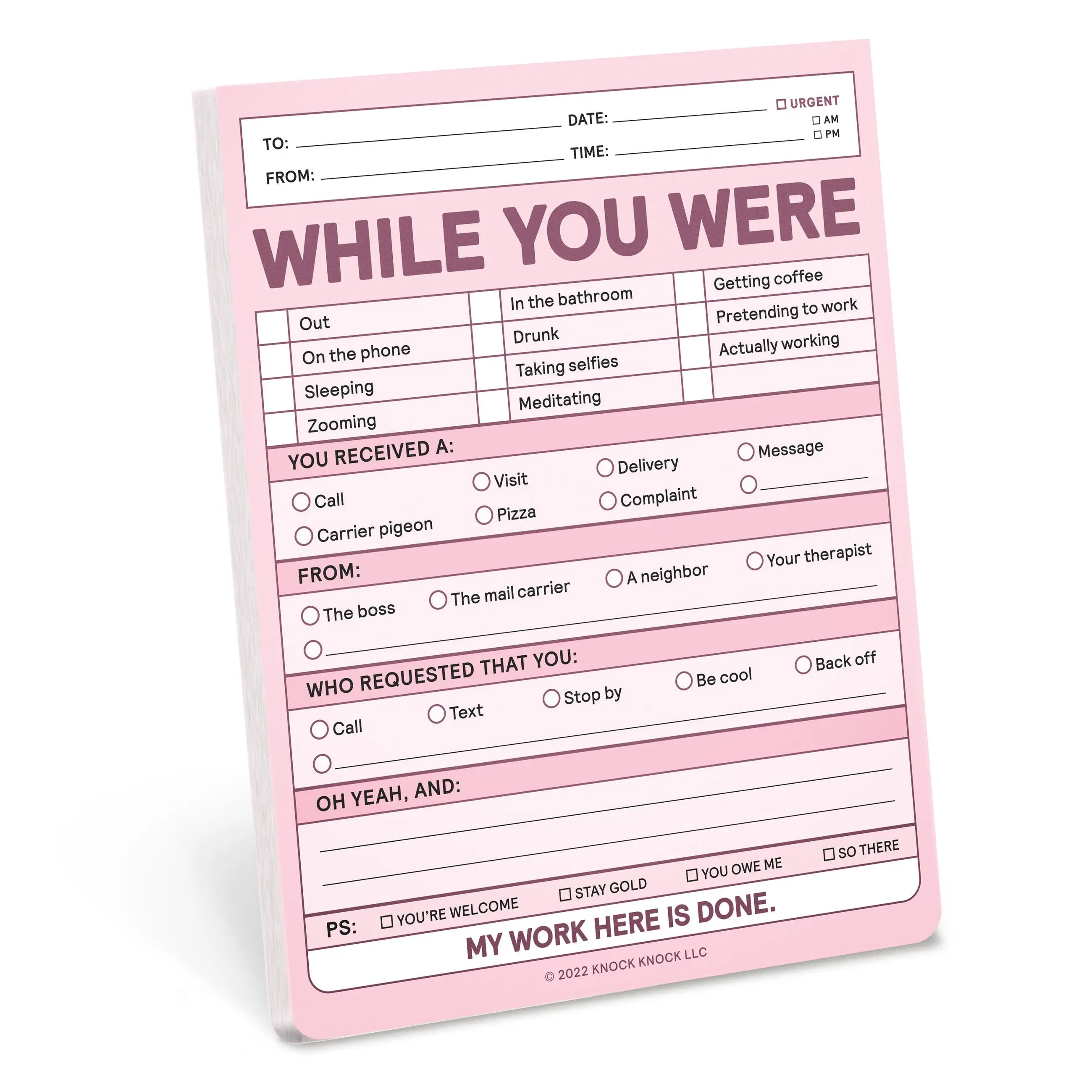 While You Were Nifty Note Pad