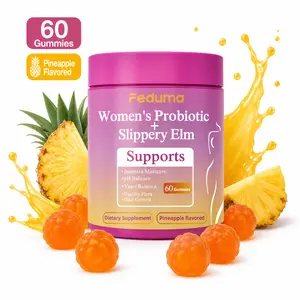 Feduma Feminine Probiotic Gummies | pH Balance, Odor Control & Healthy Flora Support | Pineapple Flavor, 60 Count