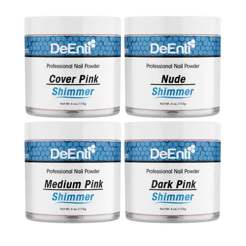 DeEnti 4 oz Shimmer Professional Acrylic Powder,  Non-Yellowing Self-Leveling Formula for Manicure Nail Art & Fake Nails Professional Quality Salon-Grade Shine 4 oz