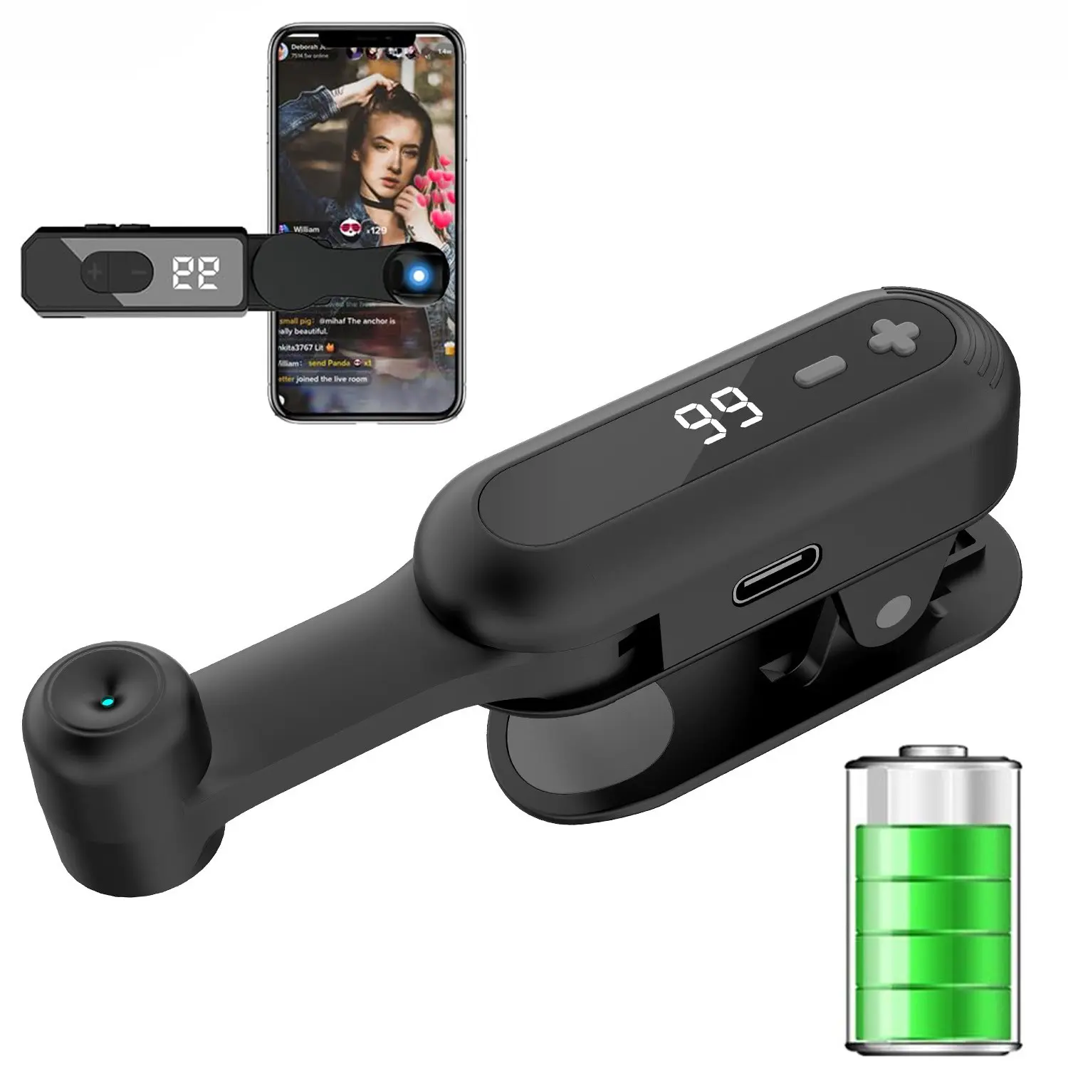 Recharge Auto Clicker for Smart Phone, Phone Screen Speed Clicker for iPhone iPad Apps, Fast Click Simulation Finger Click for Game, Live Broadcasts Likes, Gaming Accessories, Gaming Products, Gaming Stuff, Gaming Items