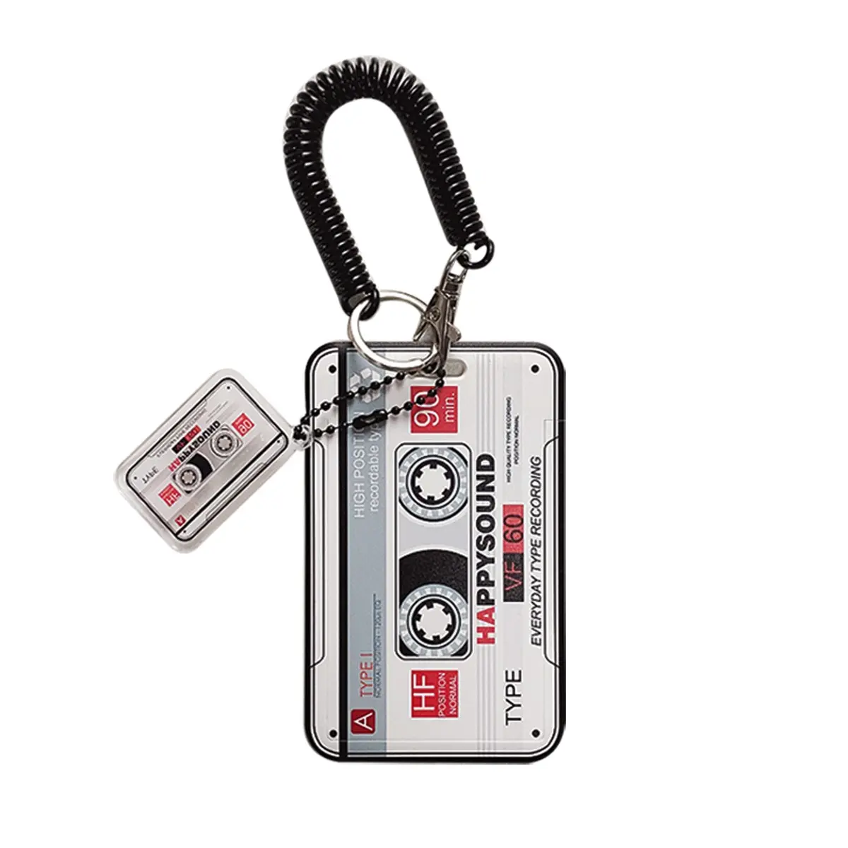 Unique Card Holder with Tape Pattern Design, Cute Hanging Charm, Cool Style for Student ID, Work ID, Other Documents, Retractable Badge Holder, Id Badge Holders Retractable