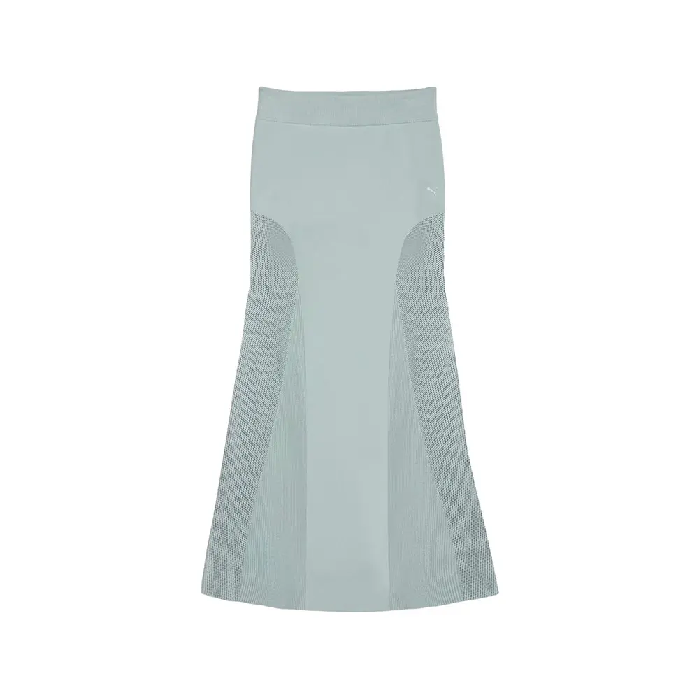 PUMA Womens Yona Long Ribbed Skirt Casual Casual - Green
