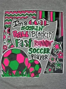 SALE Southern Chics Funny Ball Block Soccer Chevron Sweet Girlie Bright T Shirt
