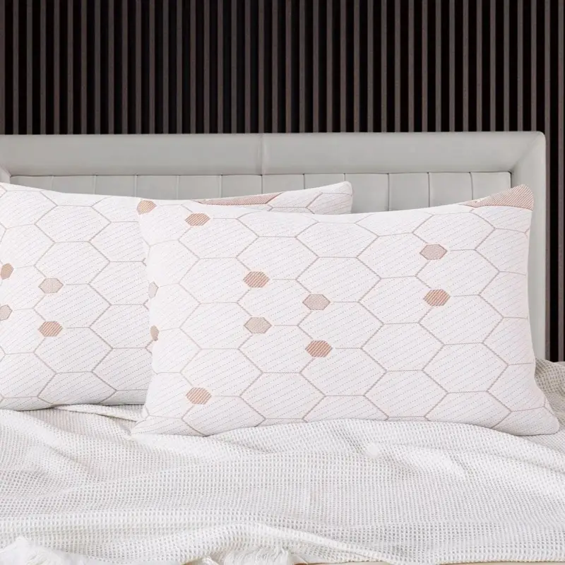 Charcoal Infused Bamboo Pillow - Soft and Comfortable for a Restful Night's Sleep