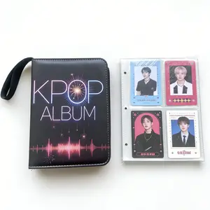Photocard Binder Kpop collector Aesthetic Hard Case 4-Pocket Binder, Minimalist Style, 400-Card Collectible Album, Perfect for Card Enthusiasts, Trading Card Album