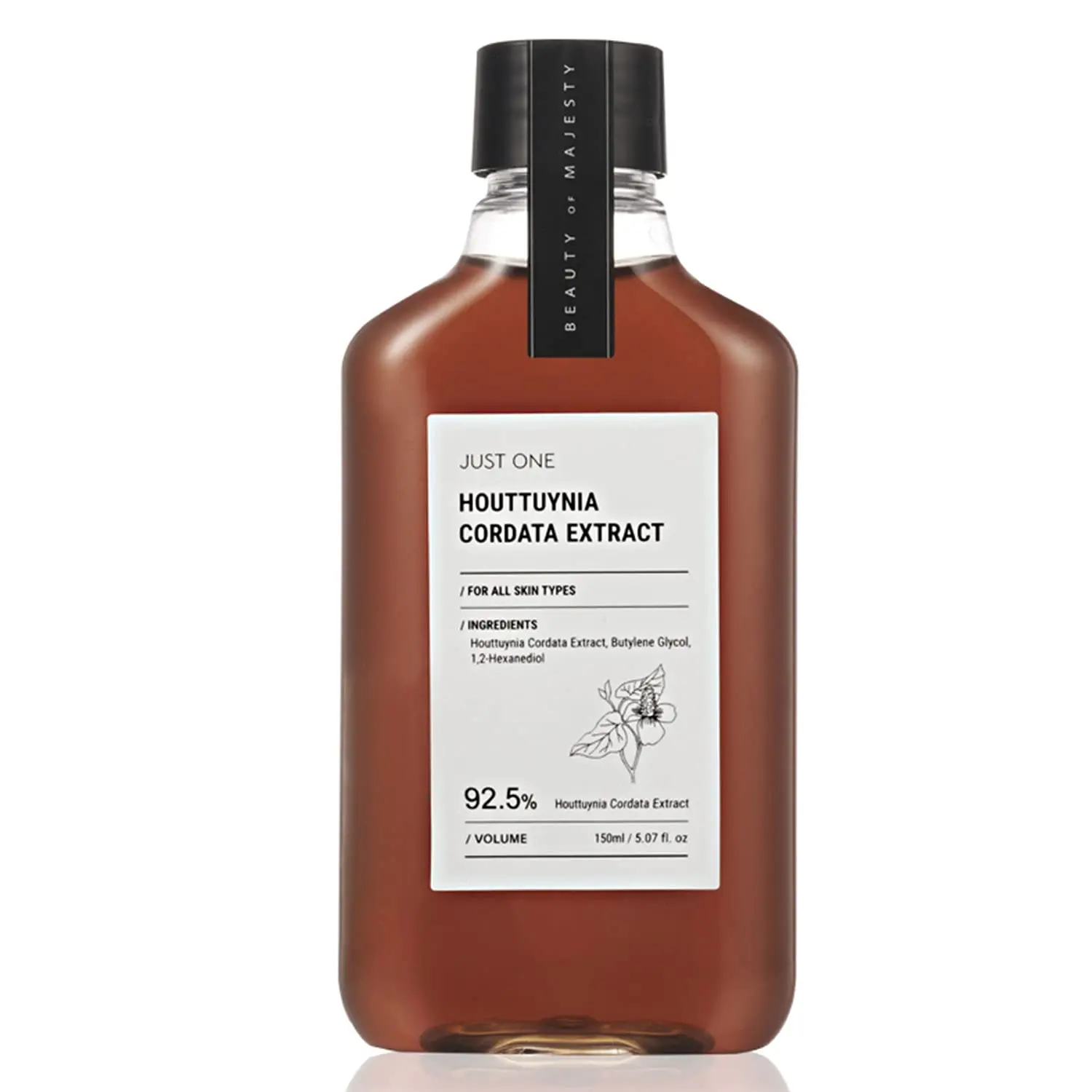 BOM Glass Glow Korean Skincare Toner with 92.5% Houttuynia Cordata, Soothing Skin Repair for Sensitive Skin, Hydrating Vegan Formula for Face & Scalp, 150ml, Sensitive Skin Care, Face+Scalp Use