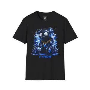 Blue Cyber Teddy Bear T-Shirt | Vyron Graphic Tee
