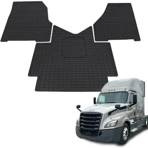 Floor Mats fit for Freightliner Cascadia 2018-2026| Heavy Duty Truck Floor Rubber Mats| All-Weather Guard Cargo Liners| for Freightliner Cascadia Accessories| 3PCS Set