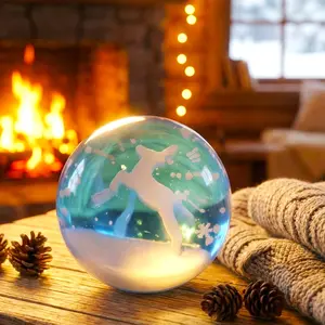 Pawtoto Winter Reindeer Snow Globe Squishy Toy