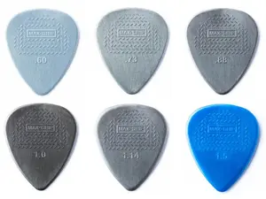Dunlop Nylon Max Grip Standard Picks Sample Mix Pack - 2 of Each Gauge for Testing & Sampling Guitar Accessories