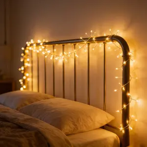 LED Flashing Fairy Lights String, Bendable Shape, Warm Starlight Ambient Light, Room and Bedroom Decor, Christmas and Festival Decoration