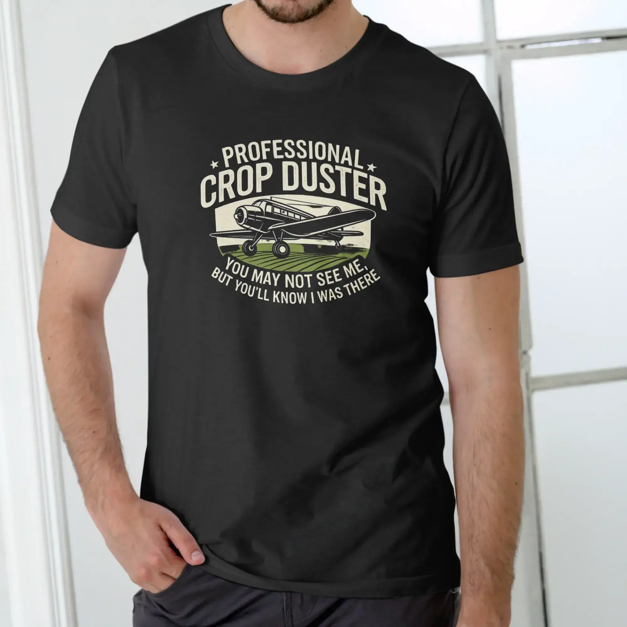 PROFESSIONAL CROP DUSTER Funny T Shirt, Unisex Cotton lll01