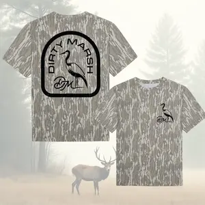 Dirty Marsh Backshore Bottomland Washed Out Mossy Oak Camo Cotton T Shirt, Men’s Camo Hunting Tee, Lightweight Outdoor Shirt | Deer Forest Graphic T-Shirt for Men, Gift for Fan, Father's Day, Mother's Day