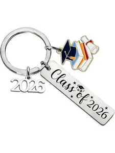 2026 Graduation Gift Keychain, Perfect High School & College Graduation Present, Fashionable Durable Cartoon Character Design, Keychain Surprise Collectibles