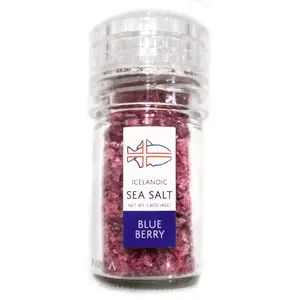 Blueberry - Icelandic Sea Salt - Great Flavor on Any Dish - 100% Natural, No Preservatives or Colors Added!